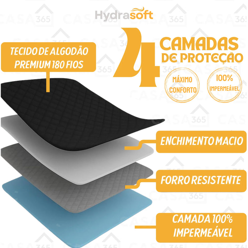Hydra Soft |COMPRE 1 LEVE 3|  - Jogo de Cama Impermeável Premium - Capa + 2 Fronhas